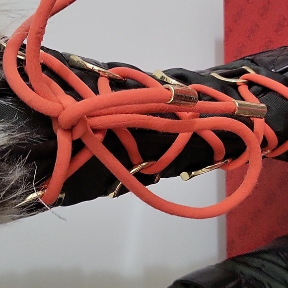 Guess Tall Winter Tie Up Boots - Picture 7 of 12